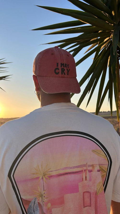 Cappellino con Visiera "I MAY CRY" – Dipinto a Mano