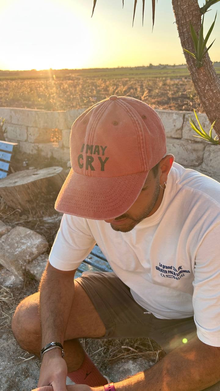 Cappellino con Visiera "I MAY CRY" – Dipinto a Mano