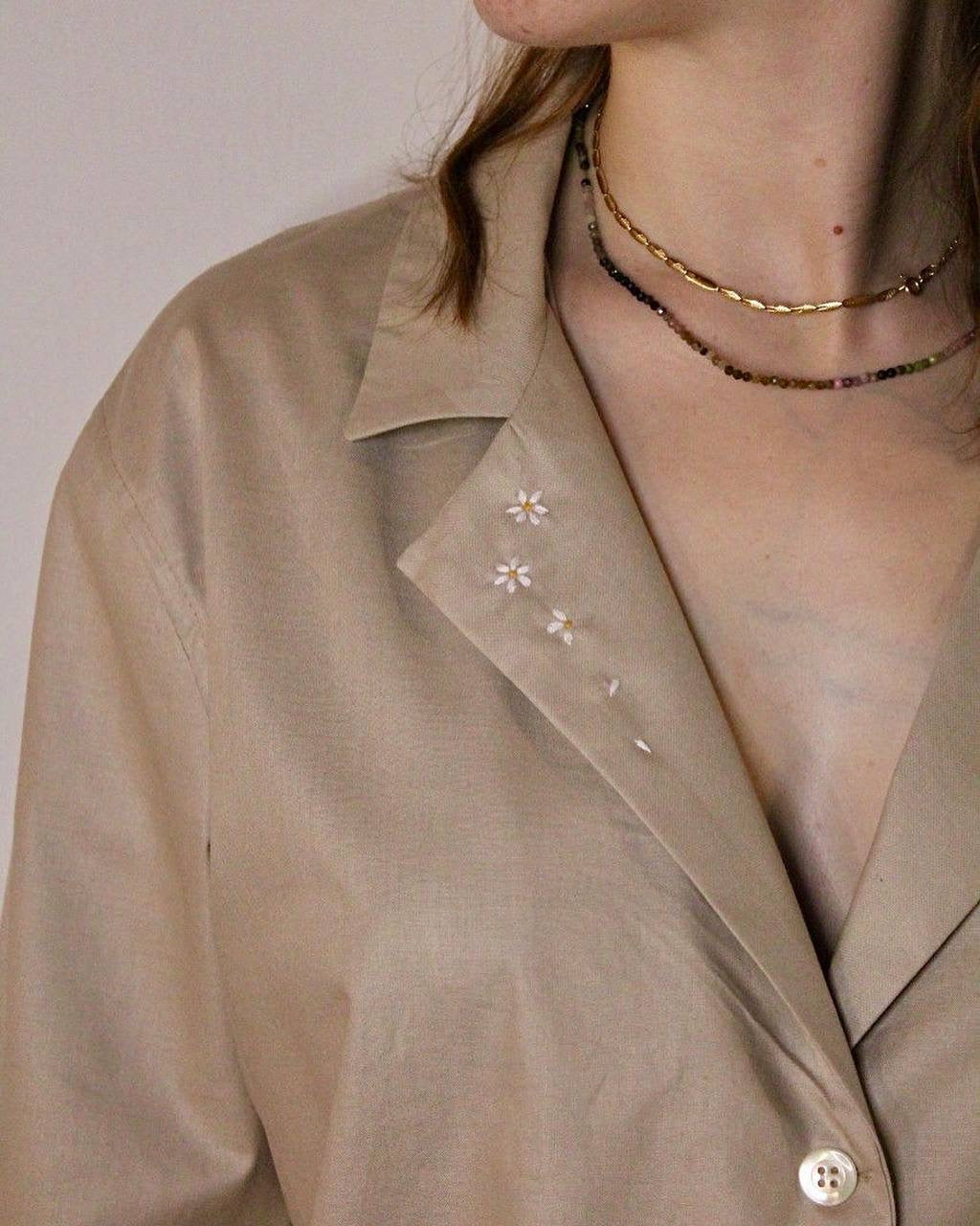 Camicia Artigianale Ricamata a Mano – Taglia Unica