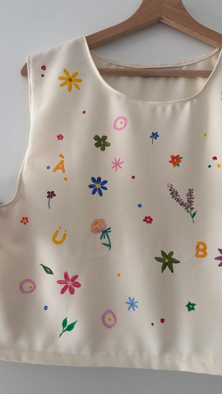 Blusa "Giardino" – Cucita e Dipinta a Mano