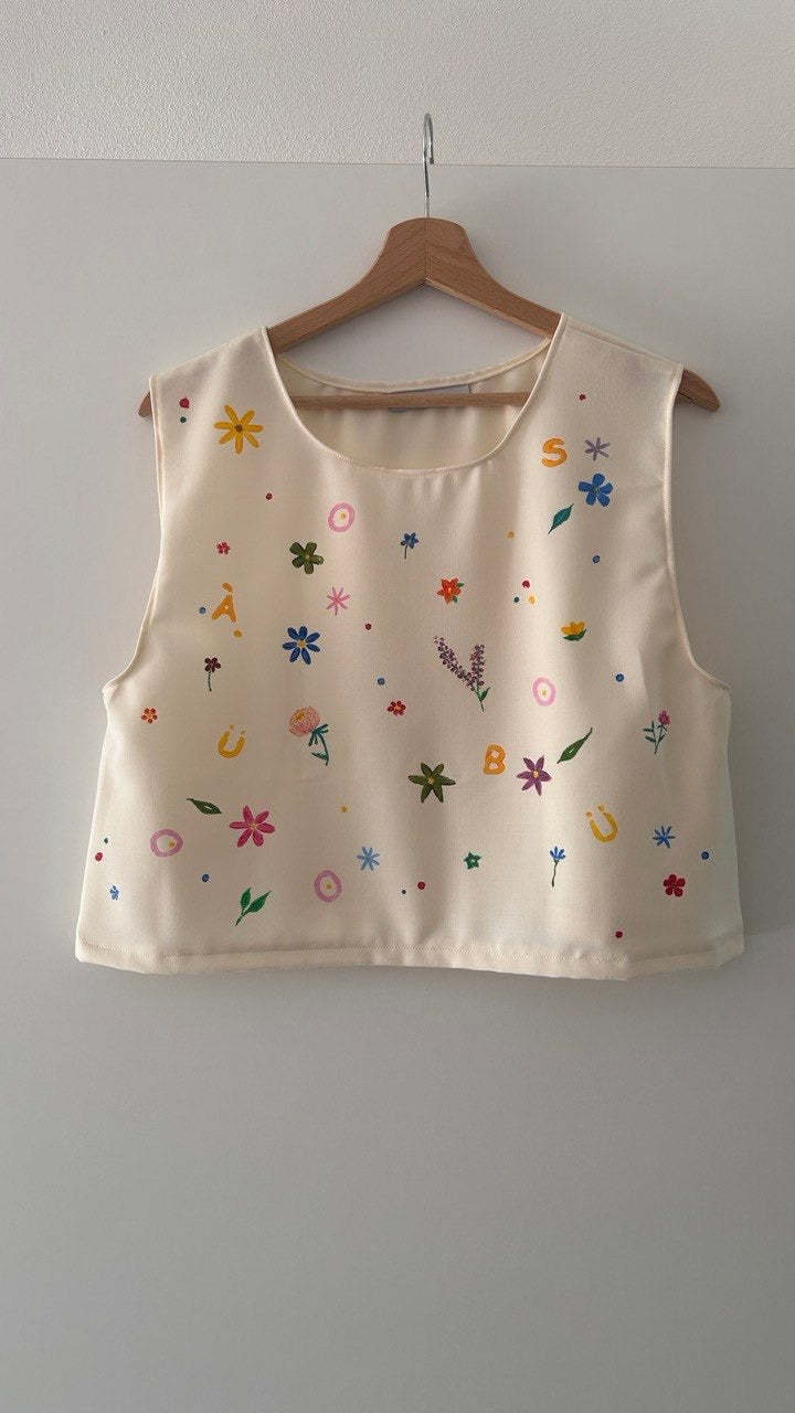 Blusa "Giardino" – Cucita e Dipinta a Mano