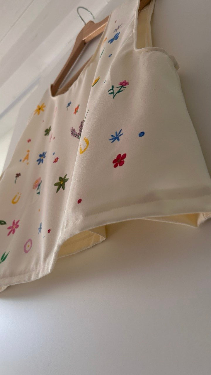 Blusa "Giardino" – Cucita e Dipinta a Mano