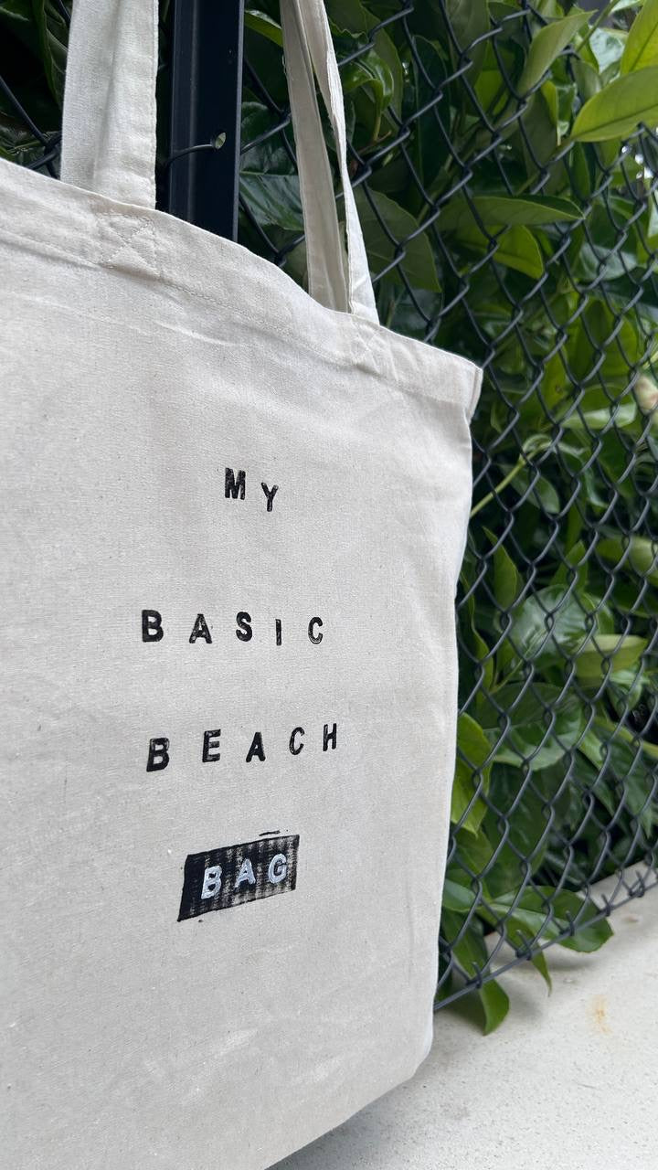 Tote Bag My Basic Beach Bag – Stampa Artigianale a Mano