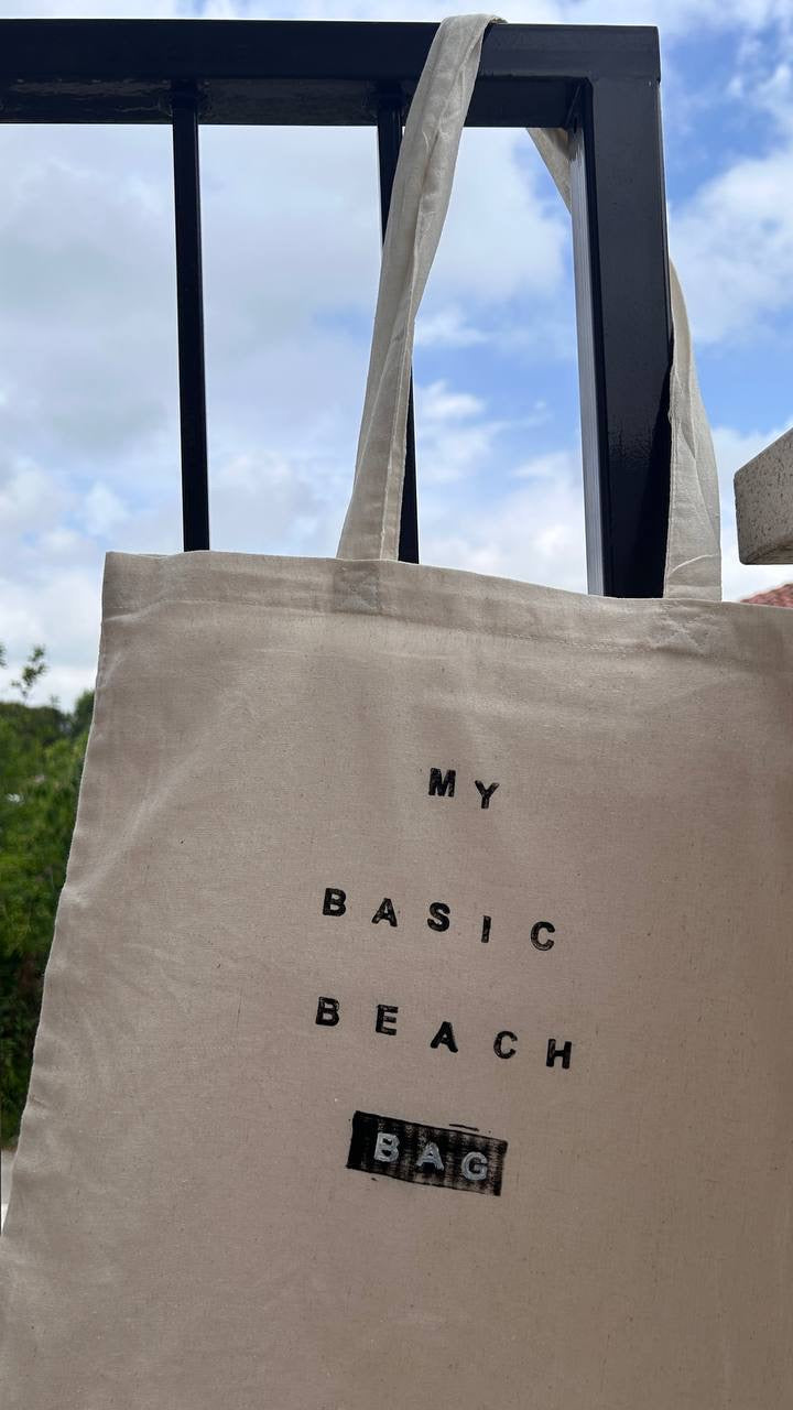 Tote Bag My Basic Beach Bag – Stampa Artigianale a Mano