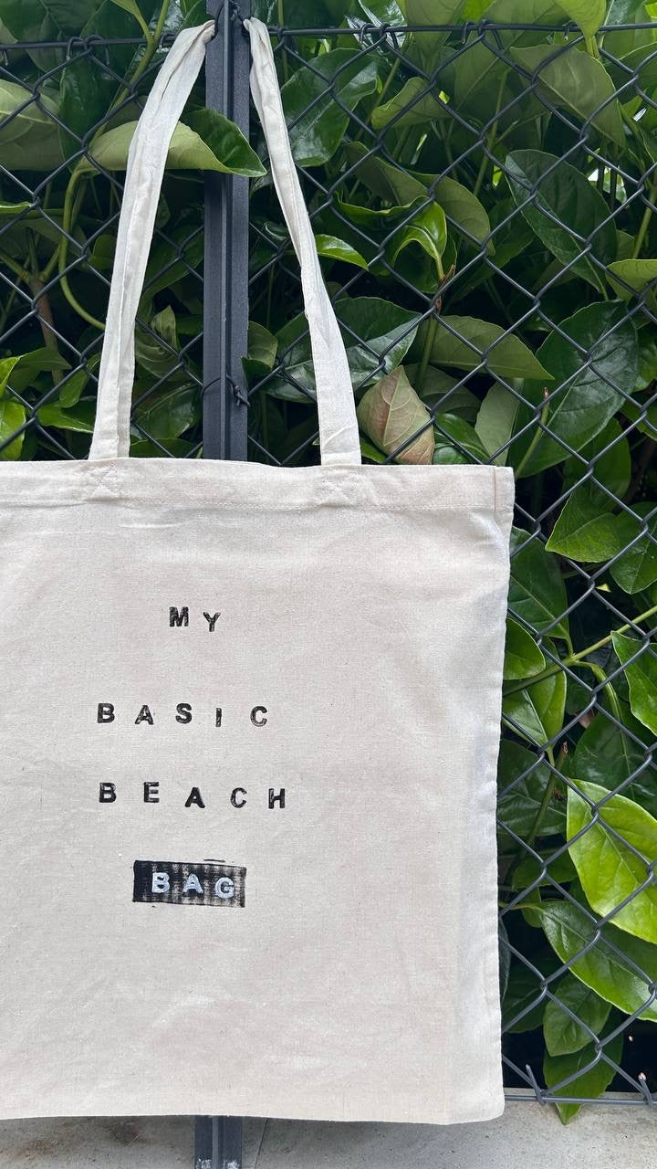 Tote Bag My Basic Beach Bag – Stampa Artigianale a Mano