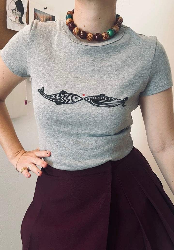 T-shirt Pesciolini — stampa artigianale