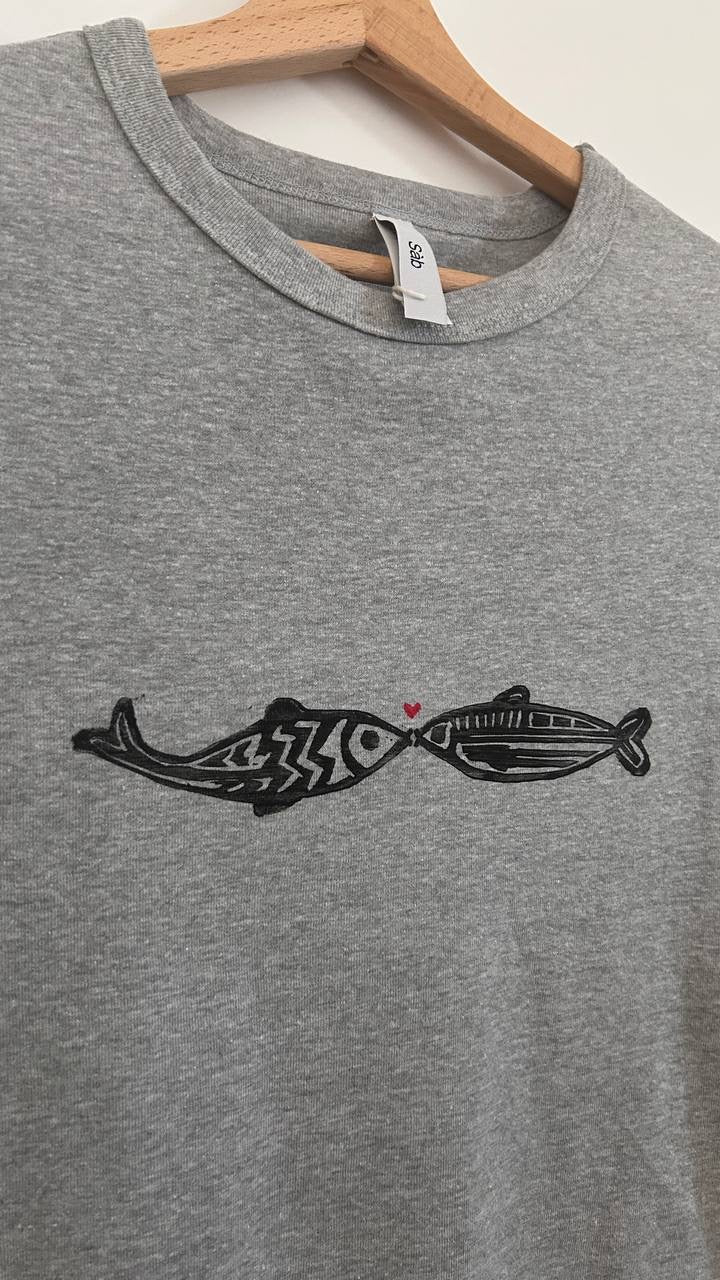 T-shirt Pesciolini — stampa artigianale