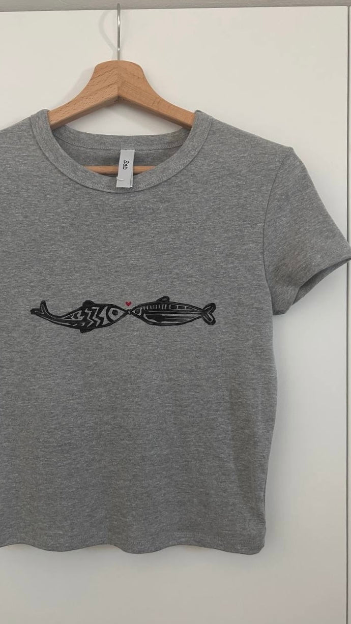 T-shirt Pesciolini — stampa artigianale